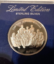 FISK JUBILLY SINGERS Old Proof Sterling Silver Medal, Franklin Mint