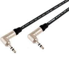 Van Damme Right Angle 3.5mm Mini Jack Plug Cable Neutrik NTP3RC Silver Contact