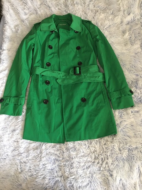 calvin klein belted water resistant trench coat