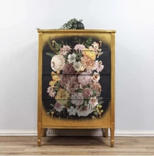 Woodland Floral - Redesign With Prima Decor Transfer Rub On Furniture Decal 