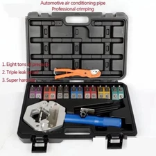 Portable Car Air-Conditioning Pipe Pressing Machine Manual Hydraulic Hose Tool