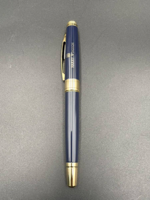 HARRY WINSTON Novelty Navy/Gold Cap type Ballpoint Pen wz