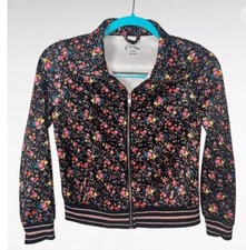 Art Class Floral Zip Jacket. Size 10/12. Pockets.