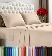 Full Sheet Set   4 Piece Bed Sheets for Full Size Bed, Soft and Breathable Mi...