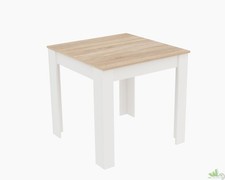 TAVOLO QUADRATO SALA DA PRANZO 80X80XH75 CM BIANCO EFFETTO ROVERE 4 POSTI FISSO