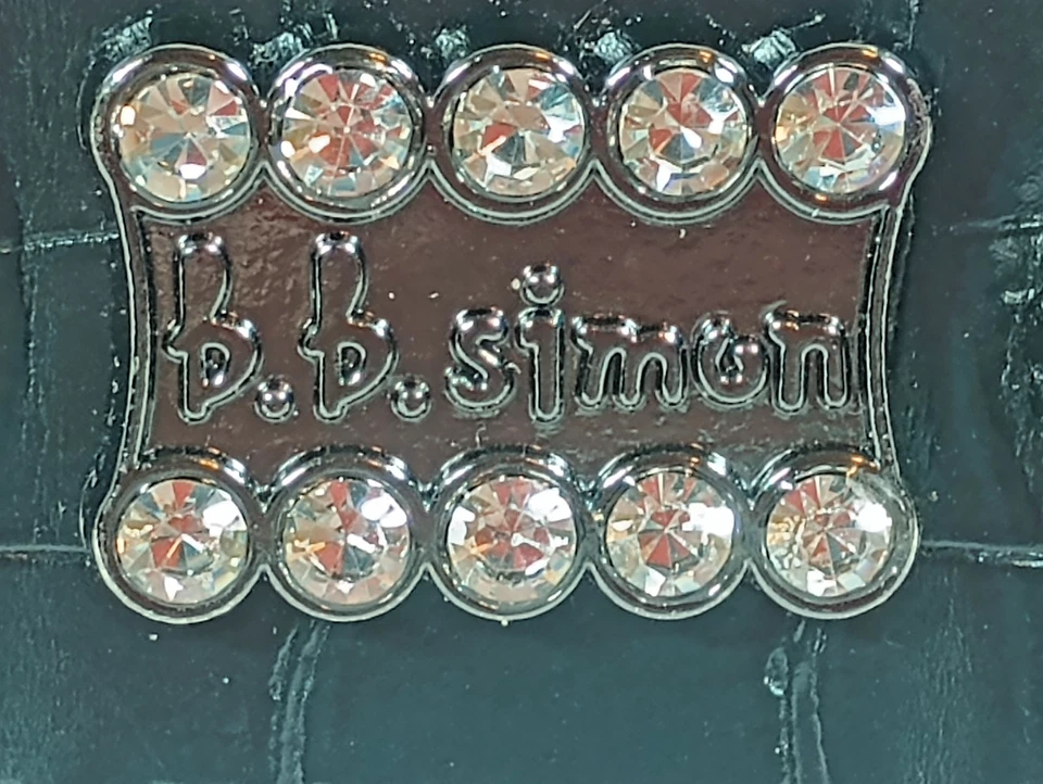 b.b. simon jeweled western belt, 30", black leather, Swarovski crystals. DS07 - Image 2 of 4