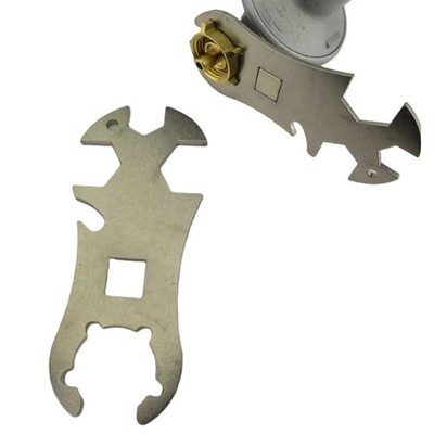 Outdoor Edelstahl Gasflaschenschlüssel mit Regleröffner für Camping