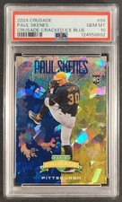 2024 Panini Crusade Baseball Paul Skenes Cracked Ice Blue (RC) Pirates PSA 10