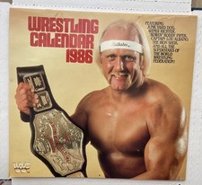 1986 WWF WWE Wrestling CALENDAR Hulk Hogan Andre the Giant Iron Sheik Piper
