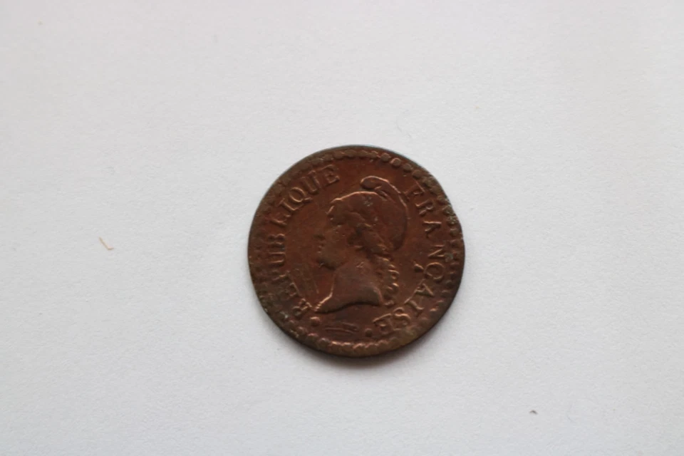 1 centime l'an 7 A Dupré cuivre pièce de monnaie Révolution française - Photo 4/4