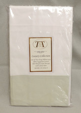 100 Egyptian Cotton 300TC Luxury Collection 2 King Pillowcases White/Sage satee