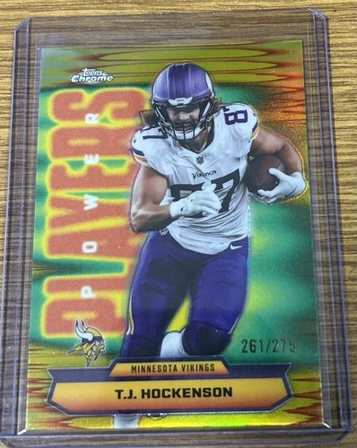Topps 2025 Topps Chrome T.J. Hockenson Power Players #PP-36 Yellow /275