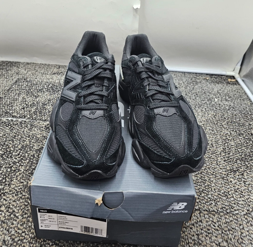 New Balance 9060 Triple Black Suede for sale | eBay