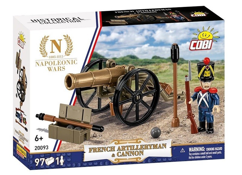 Cobi 20093 - 1:35 HC Napoleonic Wars French Artilleryman & Cannon - New