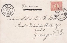 Ansicht 10 jan 1906 Hazerswoude-Dorp (hulpkantoor grootrond) naar Groningen