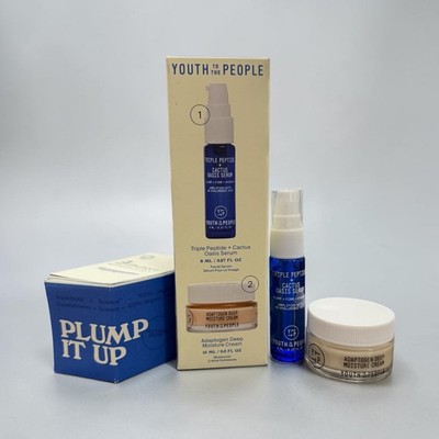Youth to the People 2pc Set Triple Peptide Cactus Oasis Serum Adaptogen Cream