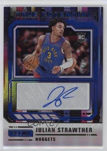 2023-24 Recon True Potential Firme Blu 63/75 Julian Strawther Auto 11if - Foto 1 di 3