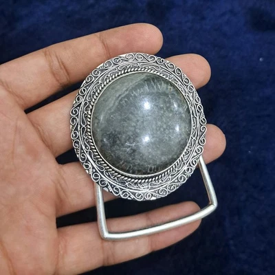 Petoskey Stone Gürtelschnalle Natur Fossil Koralle Western Cowboy Gürtel Buckle - Bild 1 von 4