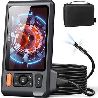 DEPSTECH Triple Lens Borescope Inspection Camera 5''Screen 1080P Endoscope Camera