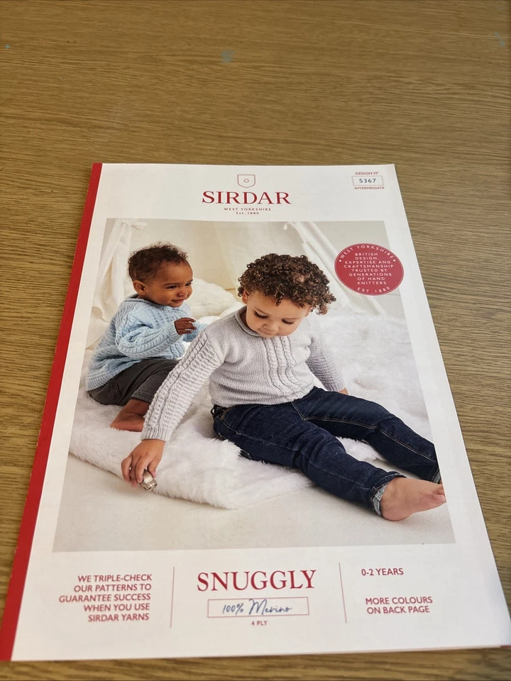 Sirdar Snuggly 4 Ply Knitting Pattern - 5367 Baby Sweater - 0-2 Years (Mer) - Image 2 of 4