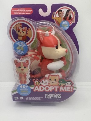 Adopt From Me! Fingerlings Strawberry Interactive Bat Dragon Figure