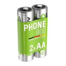 ANSMANN AA DECT Phone Batteries [Pack of 2] Long Lasting Low Self Discharge