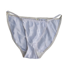 Vtg M/6 Charmeuse Satin String Bikini Panties