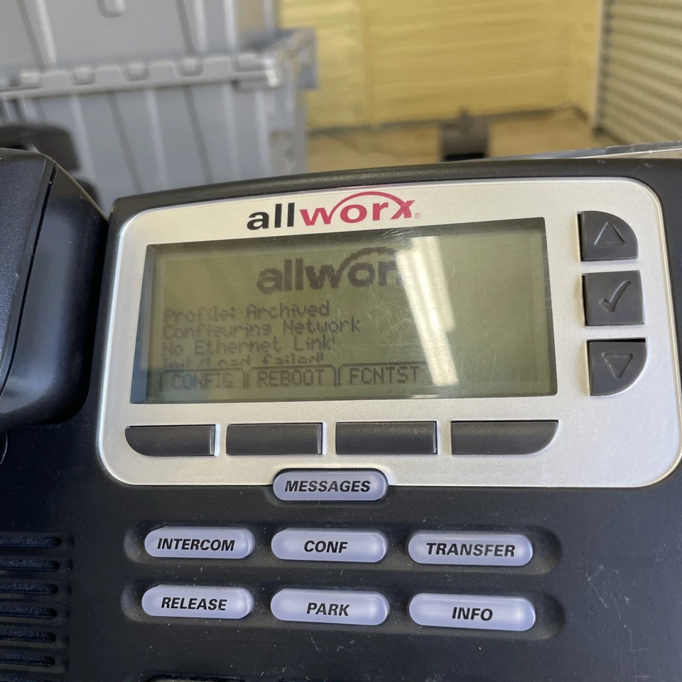 Teléfono con pantalla de 12 botones AllWorx 9212L con auricular sin cable de alimentación *Ver descripción Foto 2 de 4