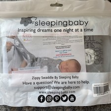 SleepingBaby Zippy Swaddle - 100 Cotton Baby Small/Medium, Goodnight Moon