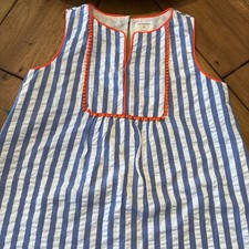 Crewcuts Dress Girls 7 Sleeveless Blue Strip