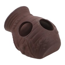Ceramic Aquarium Cave Shelter for Fish and Shrimp Dark Brown Decorative Hideout