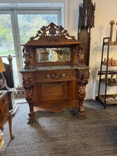 WALNUT ITALIAN GROTESQUE MAN OF THE MOUNTAIN ANTIQUE SERVER - RFA1