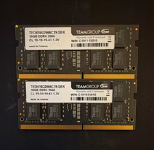 TEAMGROUP Elite 32GB 2x16GB DDR4-2666 SO-DIMM TED416G2666C19-SBK