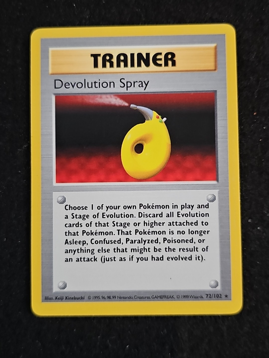 Pokémon TCG Devolution Spray Trainer Base Set 72/102 Regular Card WOTC 1999 LP
