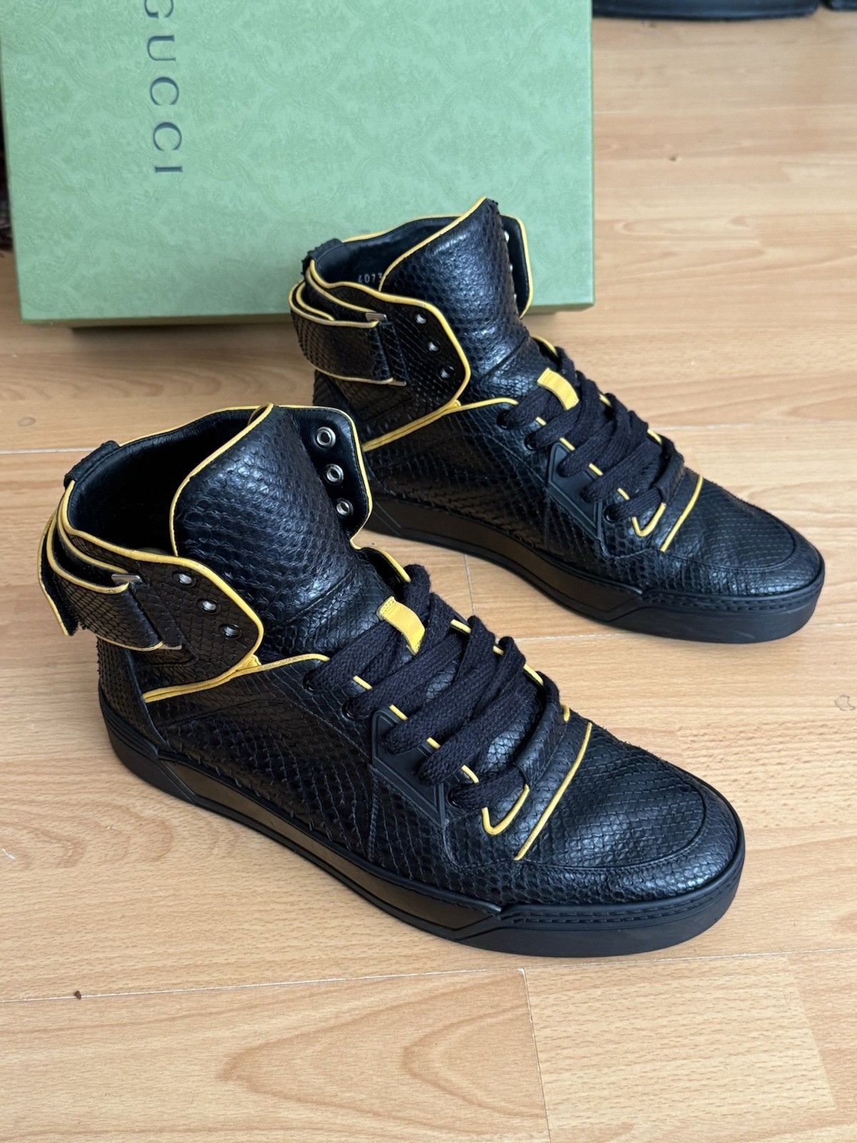 Gucci  Python Snake Skin Leather High Top Mens  S… - image 1