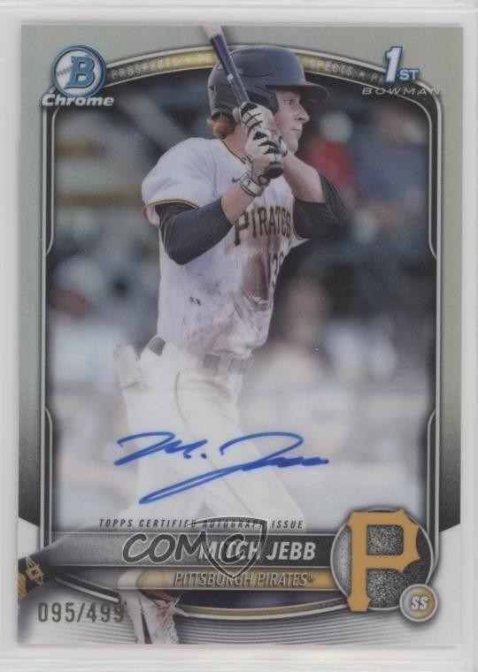 2025 Bowman Chrome Prospect Auto Refractor 95/499 Mitch Jebb #CPA-MJ Auto 6q5