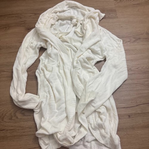 New Barefoot Dreams CozyChic Ultra Lite Shawl-Collar Belted Cardi in Pearl S