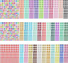 6020Pcs 35 Sheets 3 mm 4mm 5 mm Self-Adhesive Face Gems Stickers, Rhinestone Sti