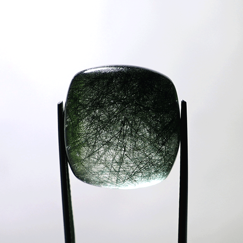 Forest Needles~ 5 PC Natural Green Rutile Quartz 17mm-20mm Cabochon Gemstone Lot - Picture 3 of 13