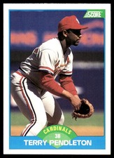 Terry Pendleton 1989 Score #137 Cardinals MLB READ FREE SHIPPING AutographDen