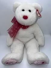 TY Beanie Buddy - HEARTFORD the Valentine's Bear 14 inch - Stuffed Animal