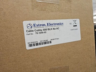 NEW Extron Cable Cubby 500 US 70-1045-02, Black, AC Module Not Included - Free