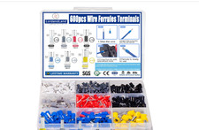 600PCS Wire Ferrules Kit UL Listed Copper Crimp Terminal Assortment Connector Se