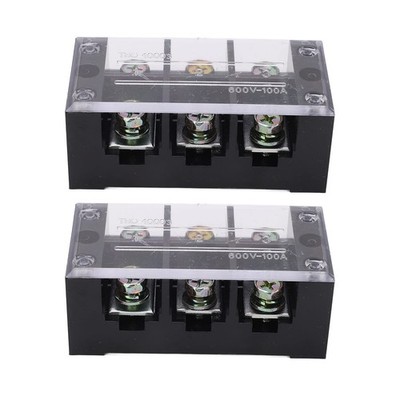 Anschlussstreifen hoher Strom 100A 600 V Dual -Reihen -Schraubenklemme Block