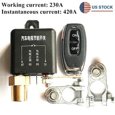 Wireless Remote Control 12V Car Battery Disconnect Cut Off Switch Master Kill