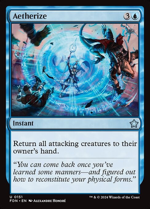 Aetherize NonFoil Foundations 151 NM MTG