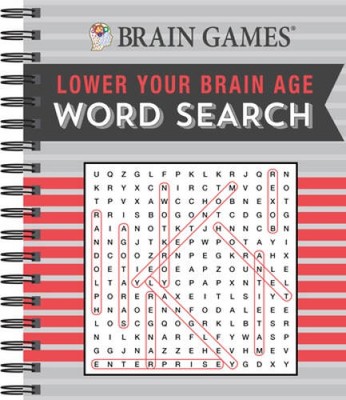 Brain GamesÂ  Lower Your Brain Age - Word Search - Spiral-bound - GOOD