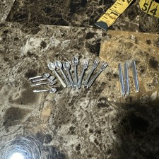 Dollhouse Miniature Set of Silverware, Cutlery 14 Pieces