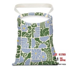 Canvas Garbage Floral Leaves Car Trash Can - Seat Back Hanging Bag