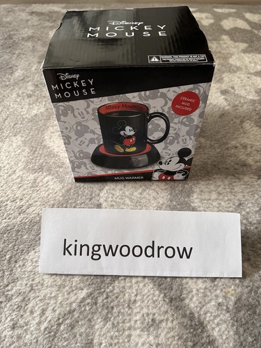 Disney Classic Mickey Mouse Coffee Mug with Electric Warmer 10oz Ceramic Cup